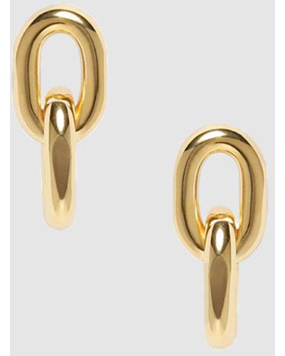 Anine Bing Link Drop Earrings - Metallic