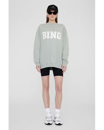 Anine Bing Tyler Sweatshirt Satin Bing - Grey