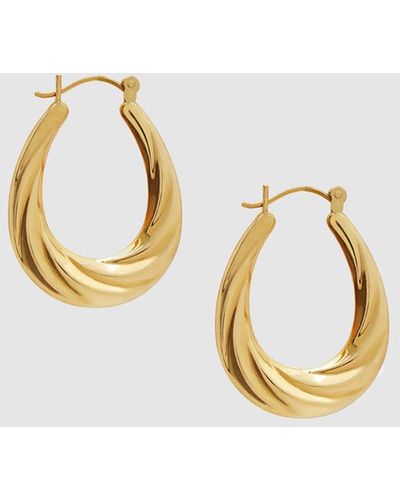 Anine Bing Chunky Hoop Earrings - Gold