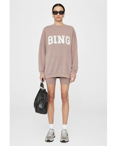 Anine Bing Tyler Sweatshirt Satin Bing - Natural