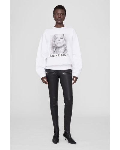 Anine Bing Ramona Sweatshirt Kate Moss - White