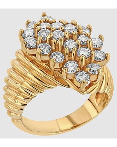 Anine Bing Ribbed Diamond Ring - White