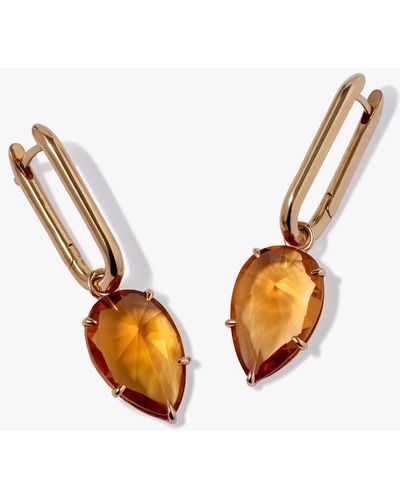 Annoushka Knuckle & Chameleon 14ct Yellow Gold Citrine Earrings - Metallic