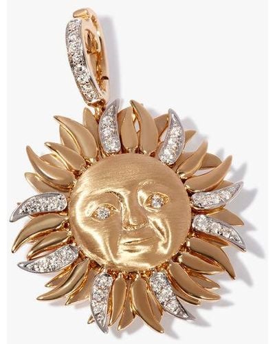 Annoushka Mythology Ray 18ct Yellow Gold Diamond Sun Charm Pendant - Metallic