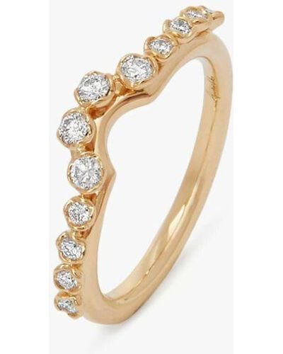 Annoushka Marguerite 18ct Yellow Gold Diamond Half Ring Jacket - Metallic