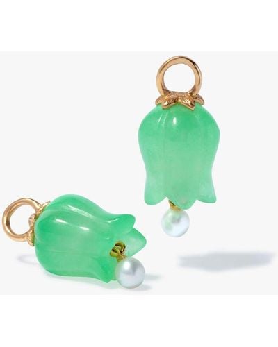 Jade Earrings for Women Gold 9ct, Natural Green Jade Dangle Drop Earrings :  Amazon.co.uk: Fashion