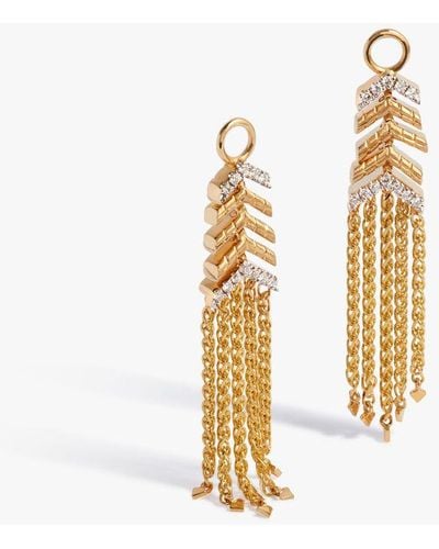 Annoushka Shimmy 18ct Yellow Gold Diamond Earring Drops - Metallic