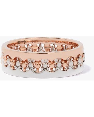 Annoushka Crown 18ct White & Rose Gold Ring Stack - Multicolour