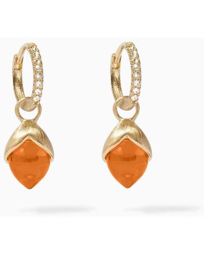 Annoushka 18ct Yellow Gold Citrine & Diamond Earrings - Metallic