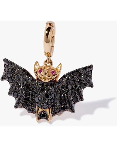 Annoushka Mythology 18ct Yellow Gold Diamond Bat Charm Pendant - Black