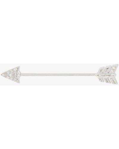 Annoushka Flight 18ct White Gold Diamond Arrow Pin - Metallic