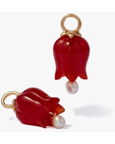 Annoushka Tulips 18ct Yellow Gold Red Agate Earring Drops