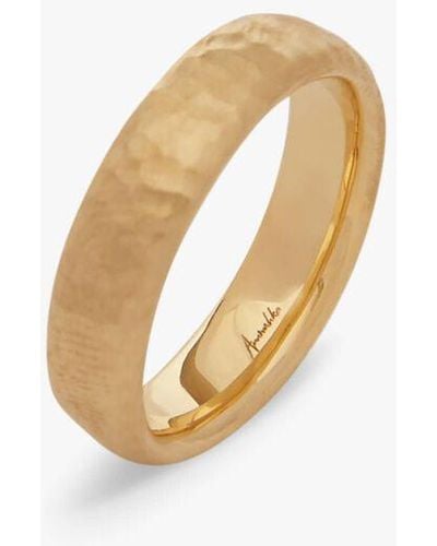 Annoushka Organza 18ct Yellow Gold 5mm Wedding Ring - Metallic
