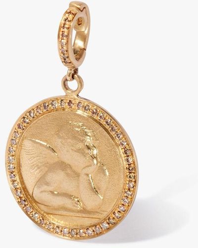 Annoushka Mythology 18ct Yellow Gold Diamond Cherub Charm Pendant - Metallic