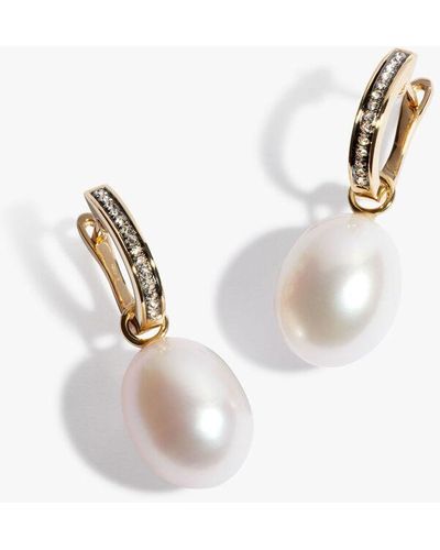 Annoushka 18ct Gold Favourites Pearl Earrings - White