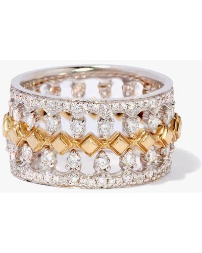 Annoushka Crown & Stepping Stone 18ct White Gold Diamond Ring Stack