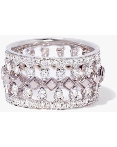 Annoushka Crown & Stepping Stone 18ct White Gold Ring Stack