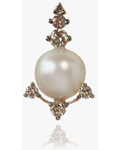 Annoushka Diamonds And Pearls Stud Earring - Metallic