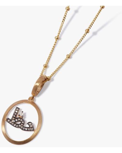 Annoushka 18ct Yellow Gold Diamond Arabic Luck Necklace - Metallic