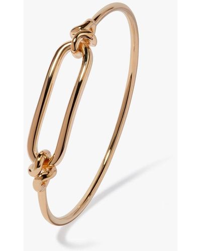 Annoushka Knuckle 14ct Yellow Gold Bangle - White