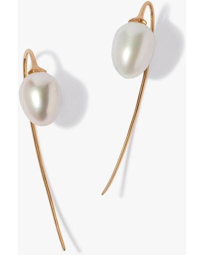 Annoushka 18ct Yellow Gold Pearl French Hook Earrings - Metallic