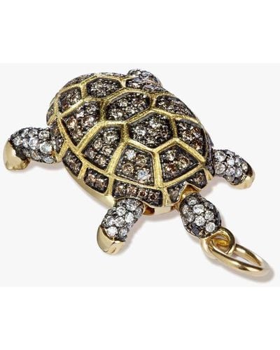Annoushka Mythology 18ct Yellow Gold Diamond Baby Turtle Pendant - Metallic