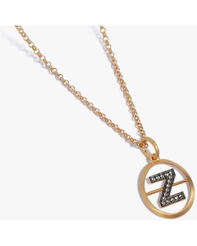 Annoushka Initials 18ct Yellow Gold Diamond Z Necklace - Metallic