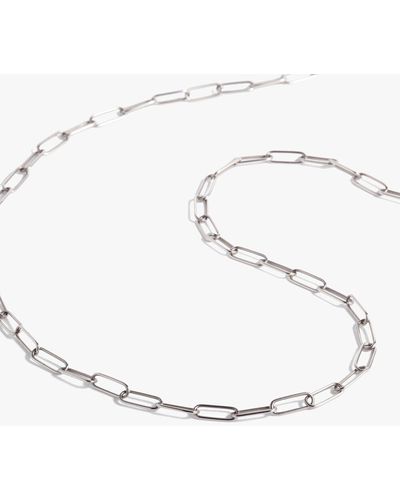 Annoushka 14ct White Gold Short Mini Cable Chain Necklace - Metallic