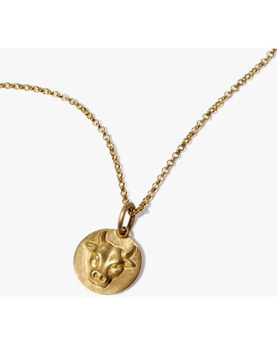 Annoushka Zodiac 18ct Yellow Gold Taurus Necklace - Metallic