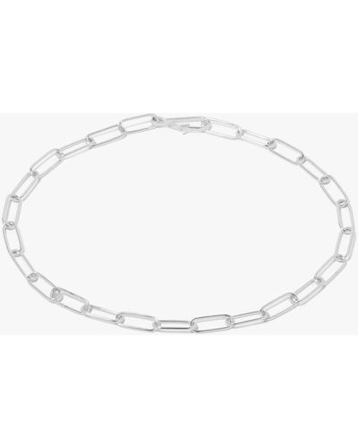 Annoushka 14ct White Gold Mini Cable Chain Bracelet - Metallic