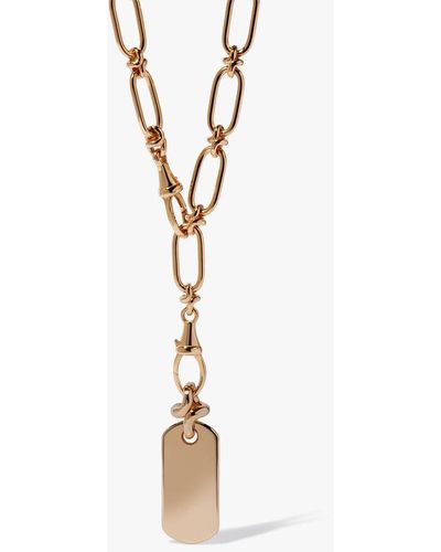 Annoushka Knuckle 14ct Yellow Gold Dog Tag Necklace - Metallic