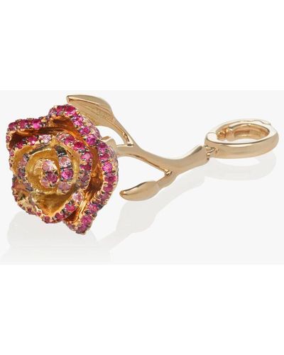 Annoushka X The Vampire's Wife 18ct Yellow Gold Rose Charm Pendant - Pink