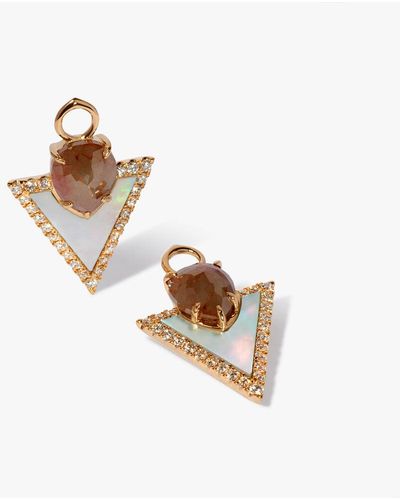Annoushka Kite 18ct Yellow Gold Salt & Pepper Diamond Earring Drops - Metallic