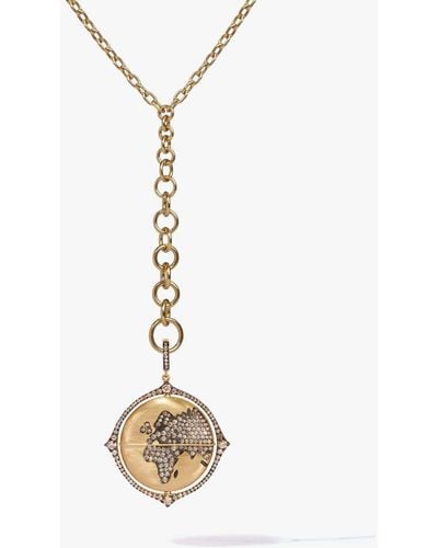 Annoushka Mythology 18ct Yellow Gold Diamond Spinning Globe Necklace - Metallic