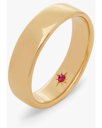 Annoushka 18ct Yellow Gold 5mm Wedding Ring - Metallic