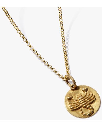 Annoushka Zodiac 18ct Yellow Gold Scorpio Necklace - Metallic
