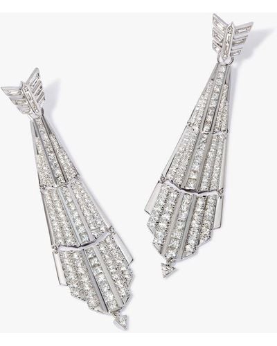 Annoushka Chrysler 18ct White Gold Diamond Earrings - Metallic