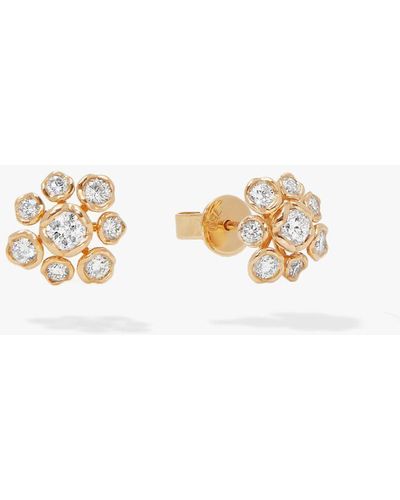 Annoushka Marguerite 18ct Yellow Gold Large Diamond Stud Earrings - Metallic