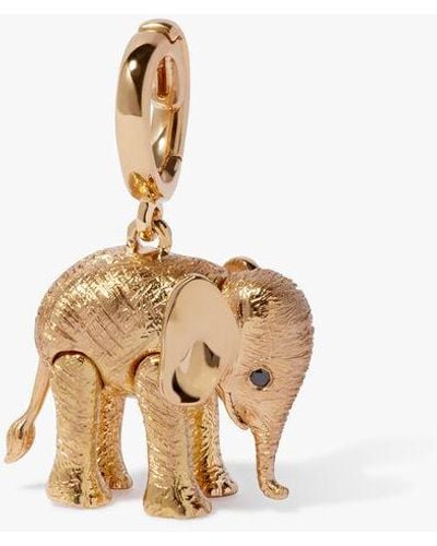 Annoushka Mythology 18ct Yellow Gold Baby African Elephant Charm Pendant - Metallic