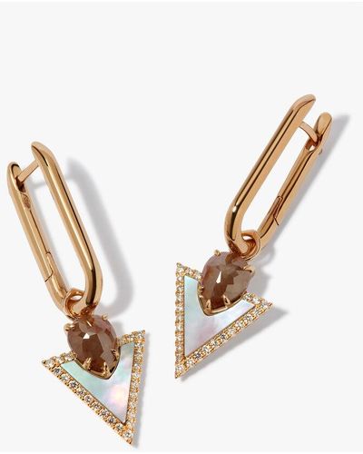 Annoushka Kite 18ct Yellow Gold Salt & Pepper Diamond Earrings - Metallic