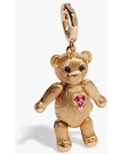 Annoushka 18ct Yellow Gold Teddy Bear Locket Charm Pendant - Metallic