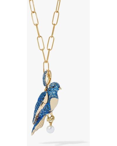 Annoushka Mythology 18ct Yellow Gold Bluebird Locket Necklace
