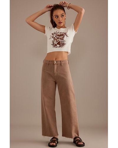 Pistola Penny High-rise Wide-leg Cropped Jeans - Brown