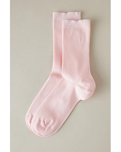 COLORFUL STANDARD Organic Cotton Crew Socks - Pink