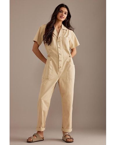 Pistola Grover Collared Button-front Jumpsuit - Natural