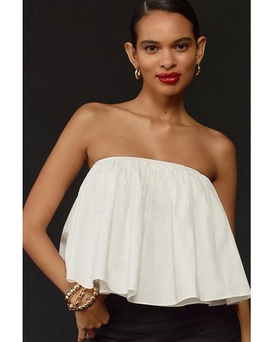 Sunday In Brooklyn Strapless Swing Blouse - Black