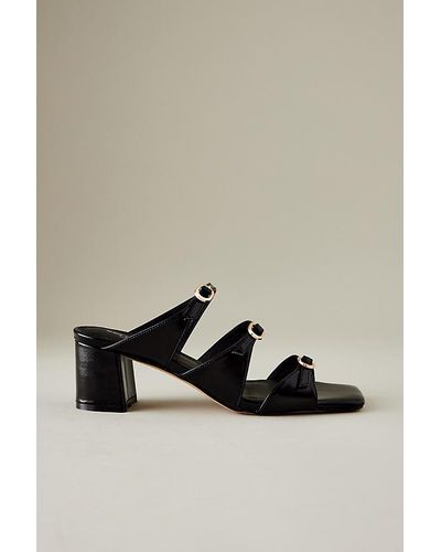 Shoe The Bear Strappy Open-toe Leather Mules - Black