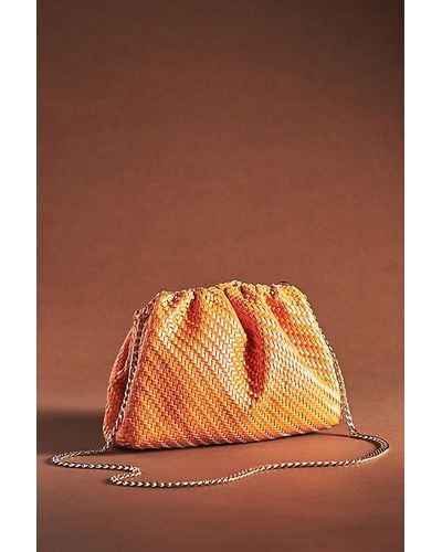 Anthropologie The Frankie Faux-leather Clutch Bag - Orange