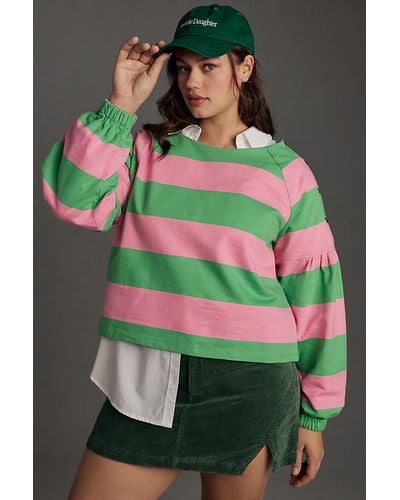 Maeve French Terry Cotton Sweatshirt - Green