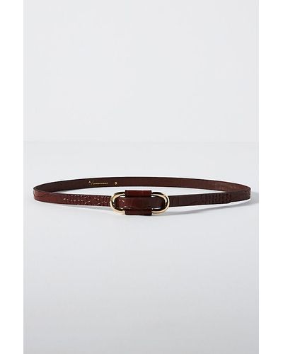 Anthropologie Skinny Leather Belt - Brown